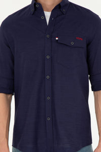 Mans Shirt Navy Blue