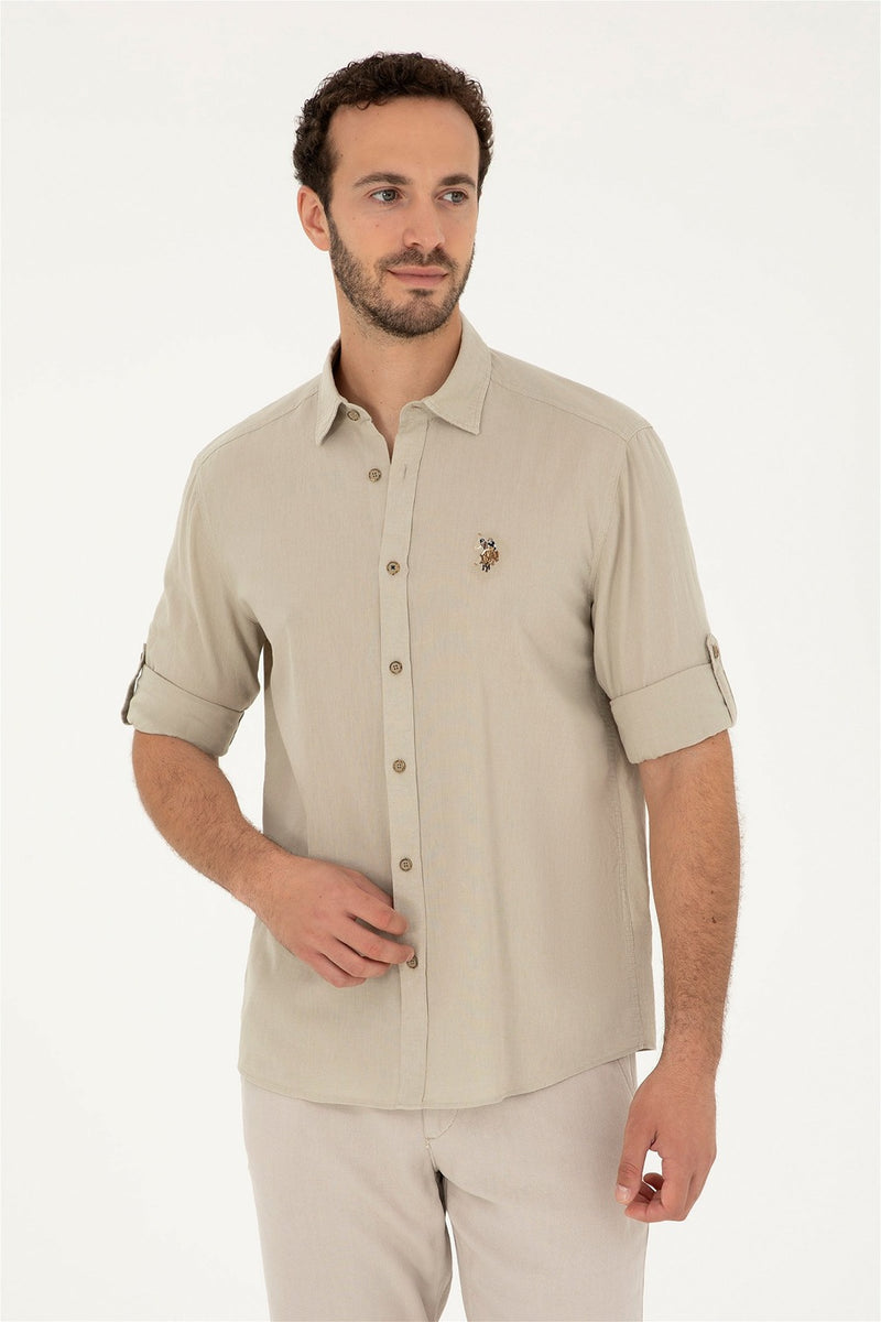 Mens Basic Shirt Khaki