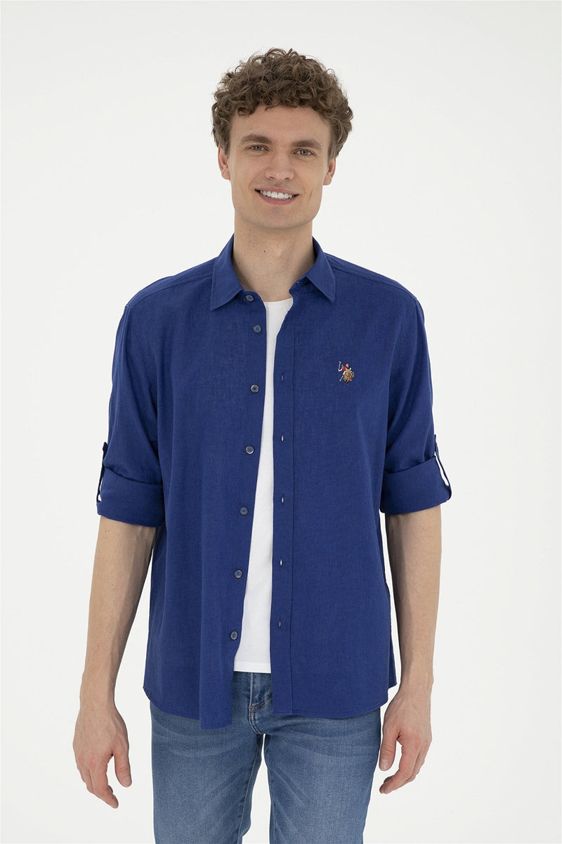 Mens Basic Shirt Royal Blue