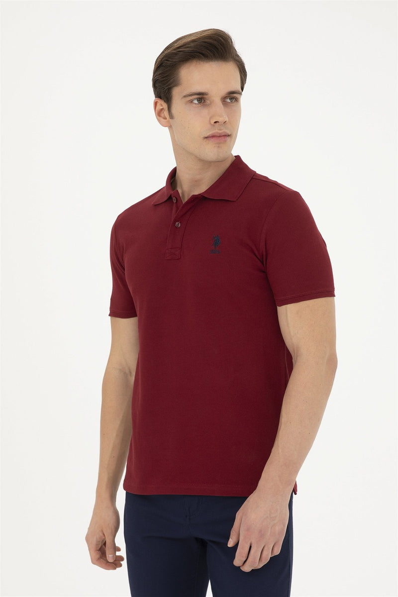 Mens Basic Polo Shirt Bordeaux