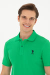 Mans Basic Polo Shirt Apple Green