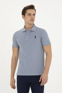 Mans Basic Polo Shirt Indigo