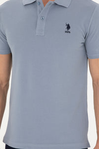 Mans Basic Polo Shirt Indigo