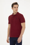 Mans Basic Polo Shirt Bordo
