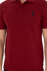 Mans Basic Polo Shirt Bordo
