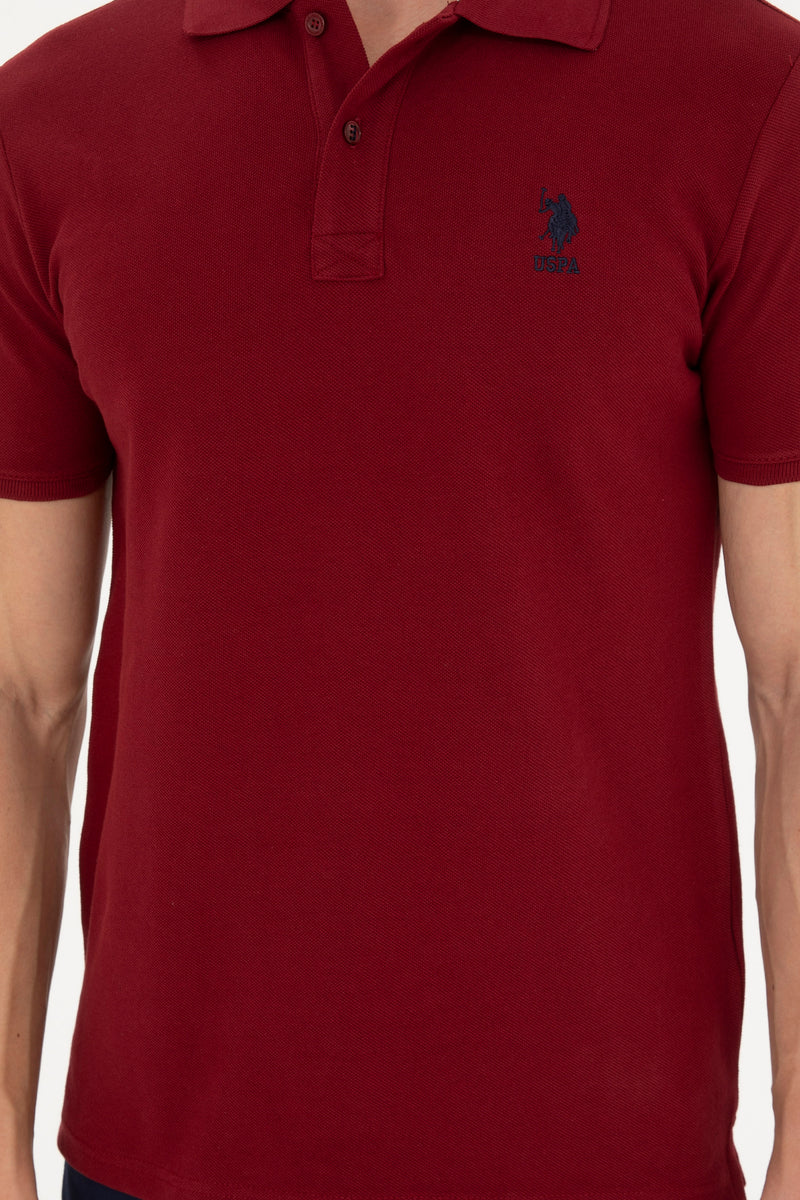 Mans Basic Polo Shirt Bordo