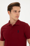 Mans Basic Polo Shirt Bordo