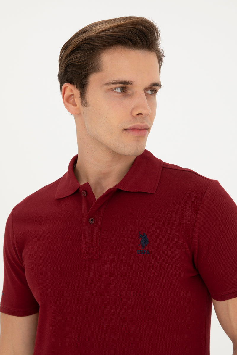 Mans Basic Polo Shirt Bordo