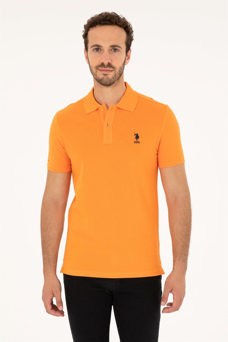 Mens Basic Polo Shirt Orange