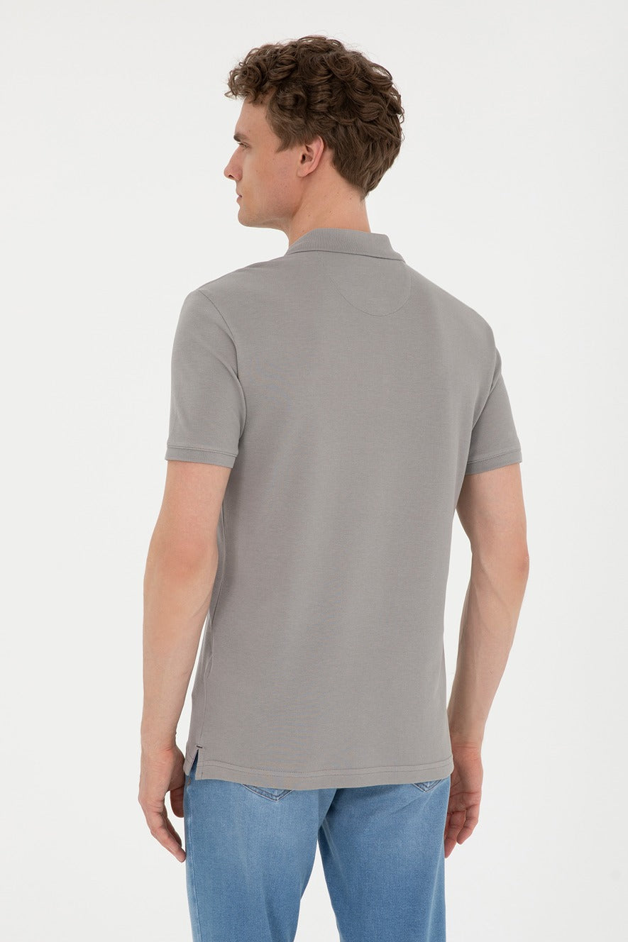 Mens Basic Polo Shirt Dark Grey