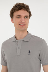 Mens Basic Polo Shirt Dark Grey
