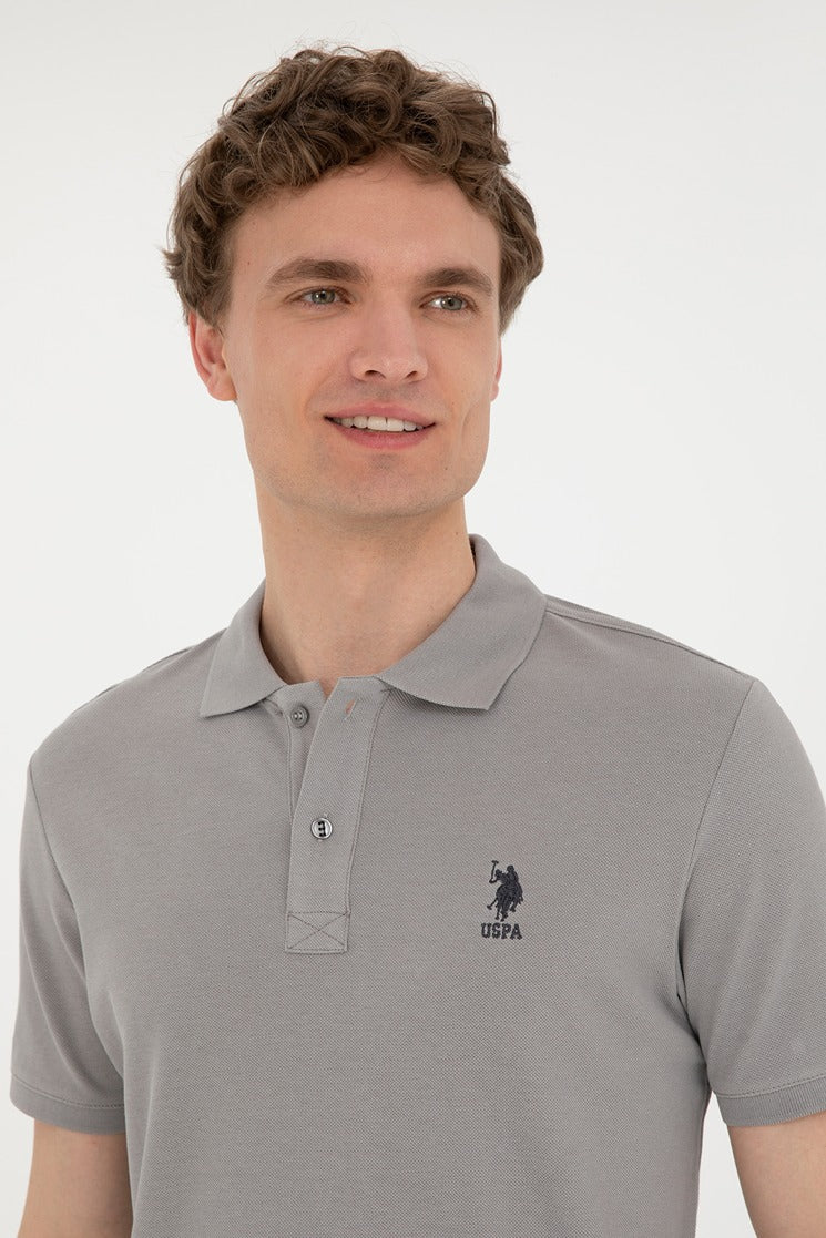 Mens Basic Polo Shirt Dark Grey