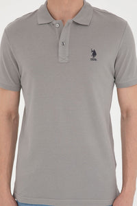 Mens Basic Polo Shirt Dark Grey