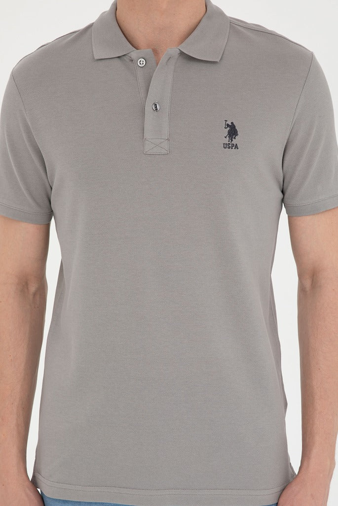 Mens Basic Polo Shirt Dark Grey