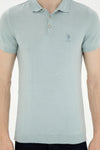 Mans Polo Shirt Water Green