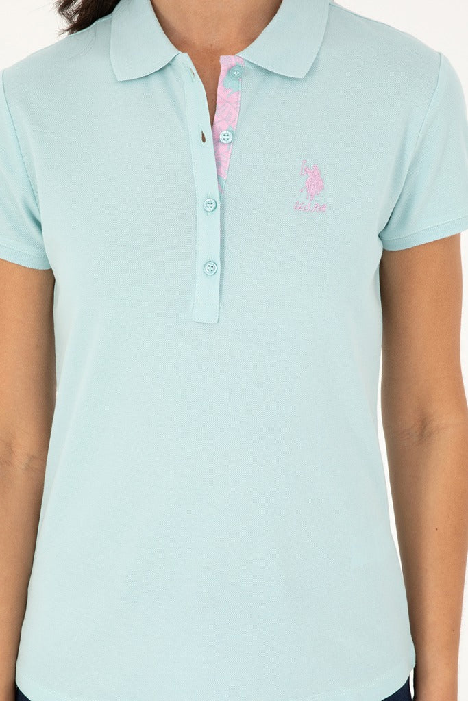 Womens Ladies Basic Polo Shirt Nile