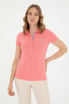 Womens Ladies Basic Polo Shirt Pink