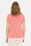 Womens Ladies Basic Polo Shirt Pink