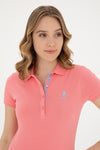 Womens Ladies Basic Polo Shirt Pink