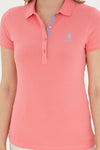 Womens Ladies Basic Polo Shirt Pink