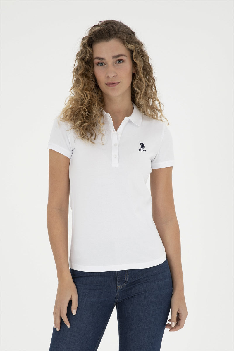 Womens Ladies Basic Polo Shirt White – Polo Egypt