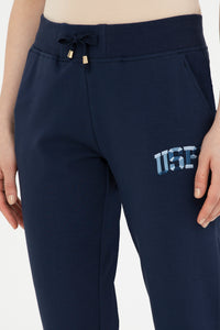 Womans Ladies Sweatpants Navy Blue