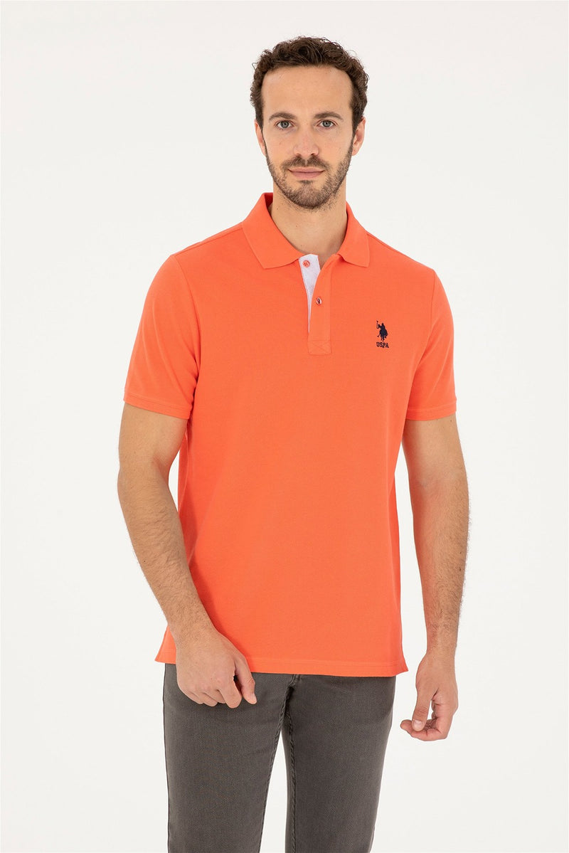 Mens Basic Polo Shirt Vermilion