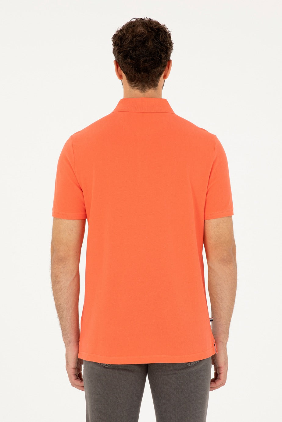 Mens Basic Polo Shirt Vermilion